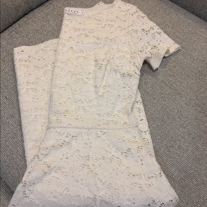 Velvet By Graham&Spencer Crochet Peplum Dress